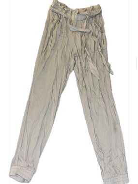 Ci Sono Light Gray Drawstring Jogger Pants